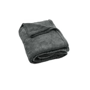 Hotel Living Super Soft Coral Fleece Large Throw Rug 160x210 cm Grey
