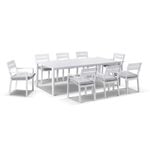 Outdoor Capri 8 Seater Aluminium Dining Setting - White