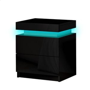 Bedside Table LED Black