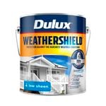 Dulux 4L Vivid White Low Sheen Weathershield Exterior Paint - 4L