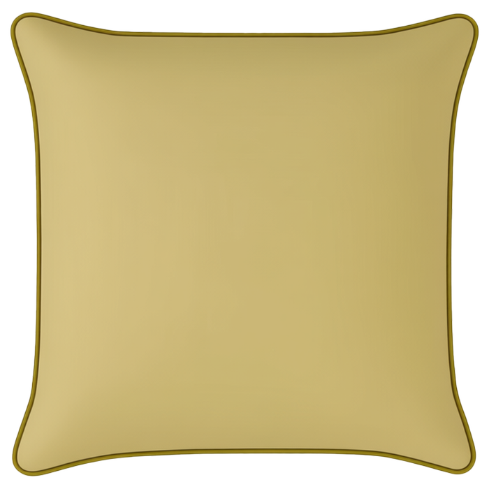Mojo 45cm Solid Yellow Cushion Cover With Pipe