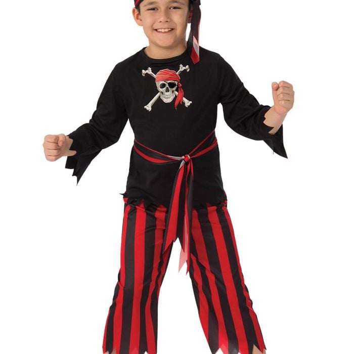 Classic Boys Red And Black Pirate Costume - 3-5