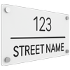 ProtectorAl 380mm x 220mm Satin White Custom House Sign ACM Engraved