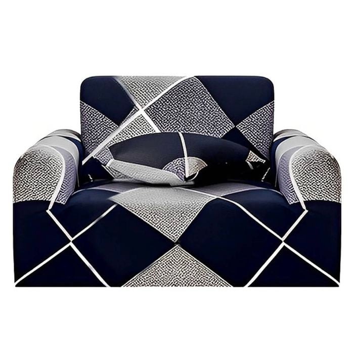 SOGA 1-Seater Checkered Sofa Cover