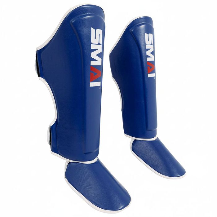 SMAI Essentials Muay Thai Shin Instep Guard - Blue - M