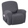 Smarcute Recliner Cover 1 Piece Jacquard Stretch Fabric Slip Resistant Sofa Cover Grey