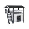i.Pet Cat House Outdoor Shelter 77cm x 50cm x 73cm Rabbit Hutch Wooden Condo Small Dog Enclosure