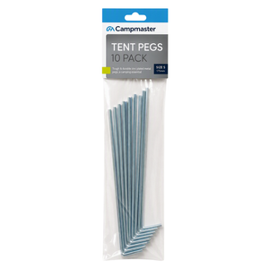 Campmaster 175mm Zinc Plated Tent Pegs - 10 Pack