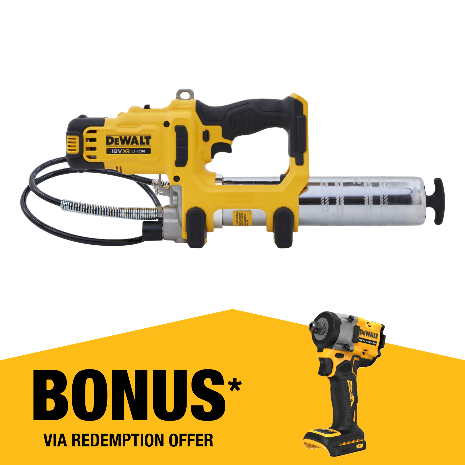 DEWALT 18V XR Speed Grease Gun DCGG581N-XE Skin Only