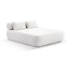 Norfolk Outdoor Aluminium Double Sun Lounge Daybed White & Boucle Cream Cushions