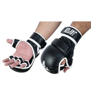 Javson MMA Shooter Grappling Gloves Black / White - L/XL