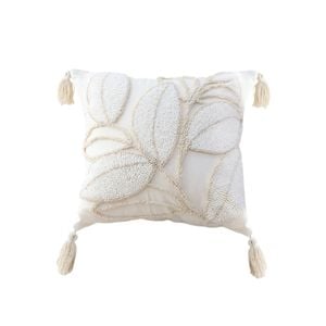 SOGA 45CM Wabi-Sabi Cream Flower Throw Pillow