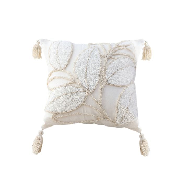 SOGA 45CM Wabi-Sabi Cream Flower Throw Pillow