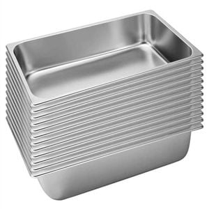 SOGA 12 Pack Gastronorm GN Pan 1/1 Stainless Steel Tray 20cm Deep