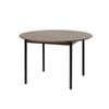 Modern Furniture LATINA Round Dining Table 120cm -  Dark Brown / Black