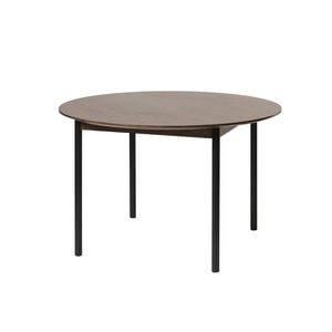Modern Furniture LATINA Round Dining Table 120cm -  Dark Brown / Black
