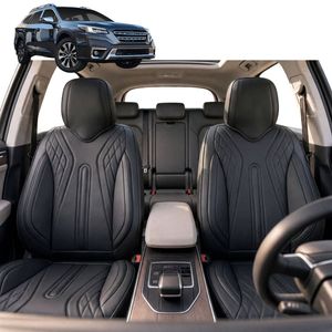 Australian Goose Front Seat Covers for Subaru Outback 2015 - 2021 (5GEN, 6GEN) - PU Leather, Black (2pc)