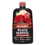 Richgro 1L Black Marvel Rose & Flower Food Liquid Fertiliser Concentrate