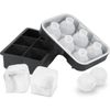 VEVOR Ice Cube Trays Black with Silicone Sphere Reusable Easy Release  for Whiskey Cocktails Bourbon