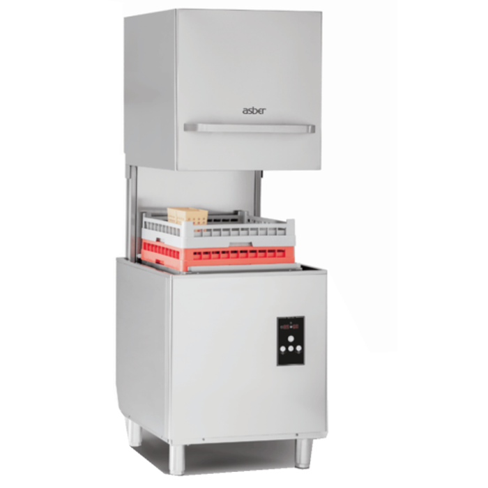 Asber  Tech Line Pass-through Hood Type Dishwasher With Drain Pump