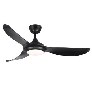 Windora Vanta 52" Modern DC Ceiling Fan with 3CCT LED Dimmable Light – Black