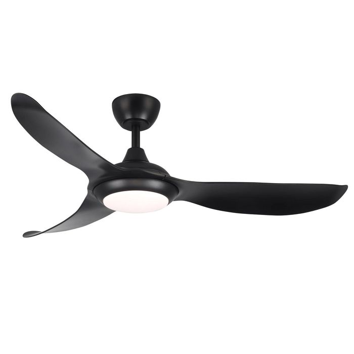 Windora Vanta 52" Modern DC Ceiling Fan with 3CCT LED Dimmable Light – Black
