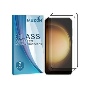2 Pack MEZON Samsung Galaxy S23 (6.1") Clear Premium 9H HD Tempered Glass