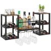 Costway Wall Mounted Wine Rack Hanging Display Shelf