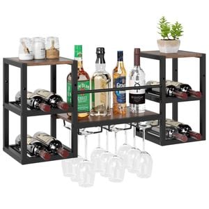 Costway Wall Mounted Wine Rack Hanging Display Shelf