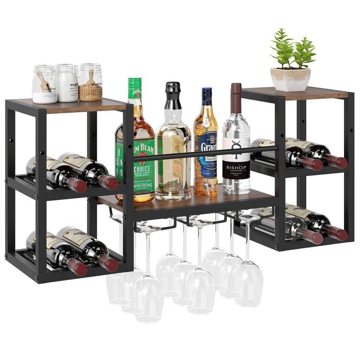 Costway Wall Mounted Wine Rack Hanging Display Shelf