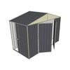 Build-a-Shed 3.0 x 1.5 x 2.3m Double Hinge and Single Sliding Door Narrow Shed - Grey