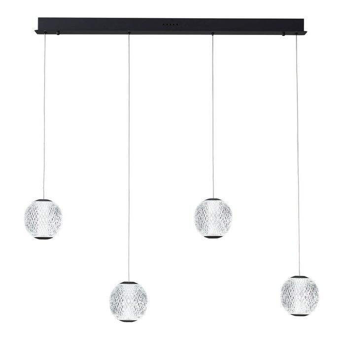Vencha Langdon 4 Light Bar LED Pendant- Black (3000K)