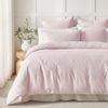 Dreamaker 400TC Premium Cotton Sateen Piped Quilt Cover Set Petal King Bed