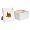 Nicola Spring 8" X 8" White 3d Box Photo Frames - 4" X 4" Mount - Pack Of 5