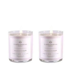 Set of 2 - 180g Perfumed Hand Poured Candle - Cashmere Softness