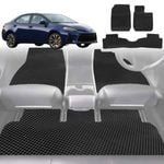 6D Diamond Car Floor Mats for Toyota Corolla Sedan2019-Current-Full Set-Black-Outback GT