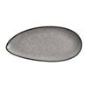 Olympia Leaf Plates Mineral Stone Grey 255mm 6 Pack Commercial Crockery Restaurant Tableware Porcelain