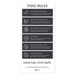 Pool Signs Australia Pool Rules Sign - Charcoal Black
