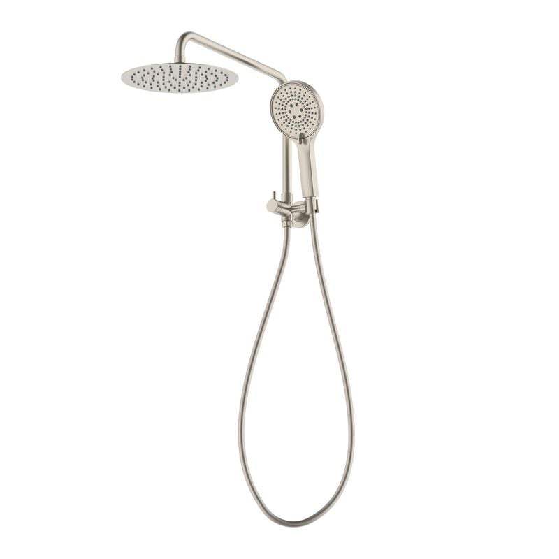 Mondella Resonance Brushed Nickel 5 Function Hand Shower and 1/2 Twin Shower Set WELS 3 Star 9L/min