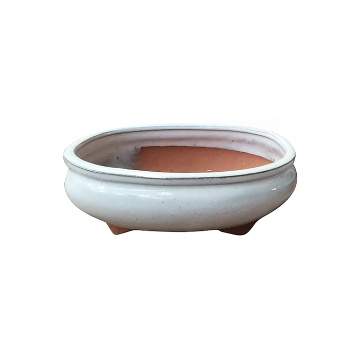 Northcote Pottery 33 x 27 x 10cm White Oval Izumi Bonsai Pot