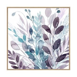 Artey | Crystallized Flora II - Framed Canvas - Natural Frame - 84 x 84cm