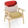 Costway Modern Accent Chair Upholstered Side Armchair Wood Reading Chair