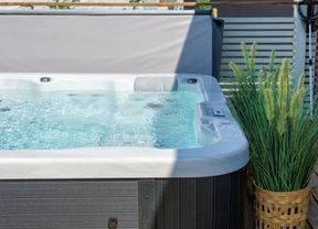 Bubbling over with luxury and wellness vibes, a spa can fit where a pool can’t, elevating outdoor living
