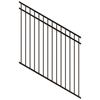ProtectorAl 350-1200W x 1200H Satin Black DTR All Up Pool Fence Panel Raked 16-30º