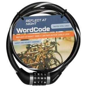 Wordcode 12mm x 1.8m Reflective Cable Lock