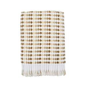 Jenny Mclean Pom Pom Bath Towel with fringes 550GSM - Natural tones