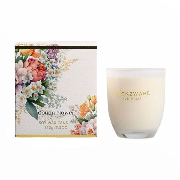 More Than Party Soy Scented Candle Jar Home Fragrance Cotton Flower 150g