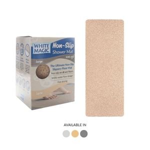 White Magic Non-slip Shower Mat Large - Latte - 100 X 40cm