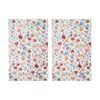 2x 2pc Ladelle Camille Soft Durable Kitchen Tea Towels Floral