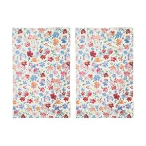 2x 2pc Ladelle Camille Soft Durable Kitchen Tea Towels Floral